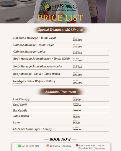 Body Massage Arometheraphy + Totok Wajah 120 Menit